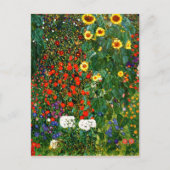 Klimt - Boerderij tuin met zonnebloemen Briefkaart (Voorkant)