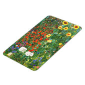 Klimt - Boerderij tuin met zonnebloemen, mooie kun Magneet (Linkerzijde)
