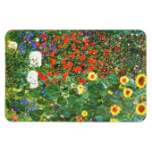 Klimt - Boerderij tuin met zonnebloemen, mooie kun Magneet (Horizontaal)