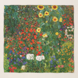 Klimt - Boerderij tuin met zonnebloemen Sjaal<br><div class="desc">Boerderij tuin met zonnebloemen,  beroemd schilderij van Gustav Klimt</div>