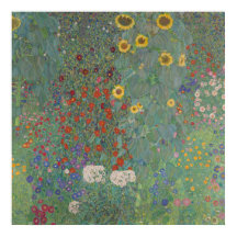 Klimt: Boerderijen tuin met zonnebloemen, 1907