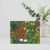 Klimt - Boerderijtuin met zonnebloemen Briefkaart (Staand voorkant)