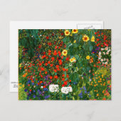 Klimt - Boerderijtuin met zonnebloemen Briefkaart (Voorkant / Achterkant)
