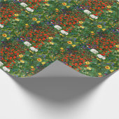 Klimt - Boerderijtuin met zonnebloemen Cadeaupapier (Hoek)