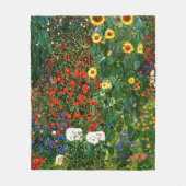 Klimt - Boerderijtuin met zonnebloemen Fleece Deken (Voorkant)
