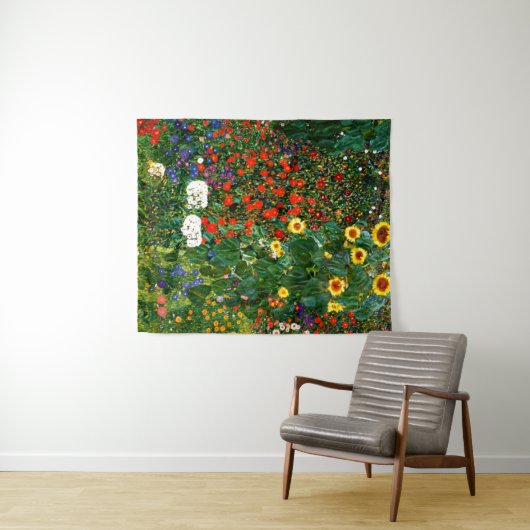 Klimt - Boerderijtuin met zonnebloemen Wandkleed (In Situ (horizontaal))