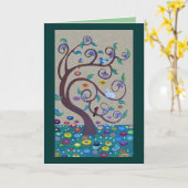 Klimt-boom Kaart (Gele Bloem)