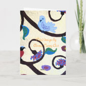 Klimt boom met vogels kaart (Achterkant)