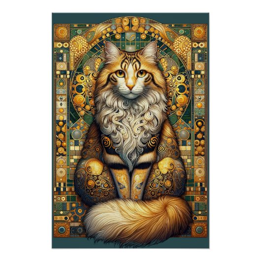 Klimt Cat1 Perfect Poster (Voorkant)