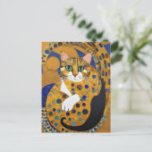 Klimt Cat Briefkaart (Staand voorkant)