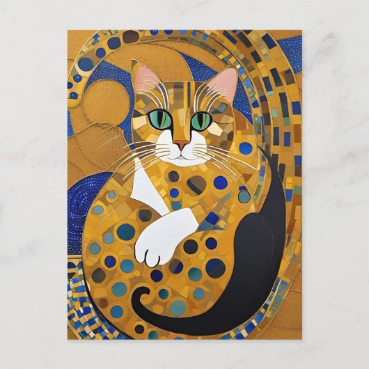 Klimt Cat Briefkaart (Voorkant)