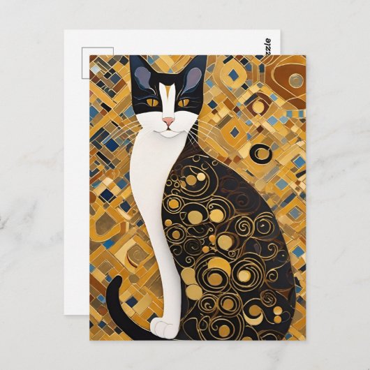 Klimt Cat Briefkaart (Voorkant / Achterkant)