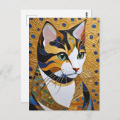 Klimt Cat Briefkaart (Voorkant / Achterkant)