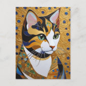 Klimt Cat Briefkaart (Voorkant)