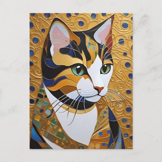 Klimt Cat Briefkaart (Voorkant)