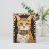 Klimt Cat Briefkaart (Staand voorkant)