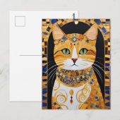 Klimt Cat Briefkaart (Voorkant / Achterkant)