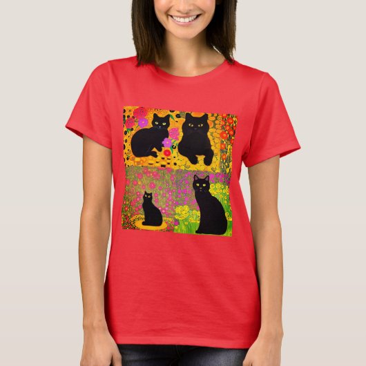 Klimt Cat T-shirt (Voorkant)