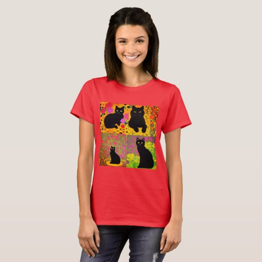 Klimt Cat T-shirt (Voorkant volledig)