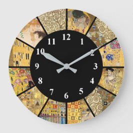 Klimt Clock - beroemde artistieke Gold Classic Art Grote Klok