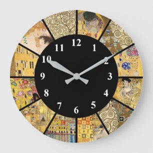 Klimt Clock - beroemde artistieke Gold Classic Art Grote Klok