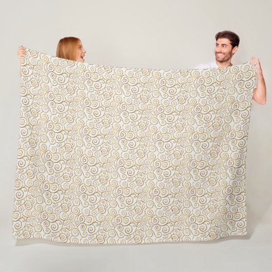 Klimt Curves Fleece Deken (In situ)