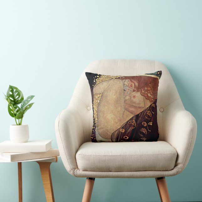 Klimt Danae Goud Art Nouveau Kussen (Stoel)