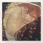 Klimt Danae Goud Kunst Glas Onderzetter (Voorkant)