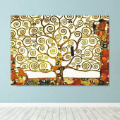 Klimt - De Boom des Levens, Stoclet-fries Canvas Afdruk (Insitu (Houten vloer))