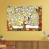 Klimt - De Boom des Levens, Stoclet-fries Canvas Afdruk (Insitu (Woonkamer))