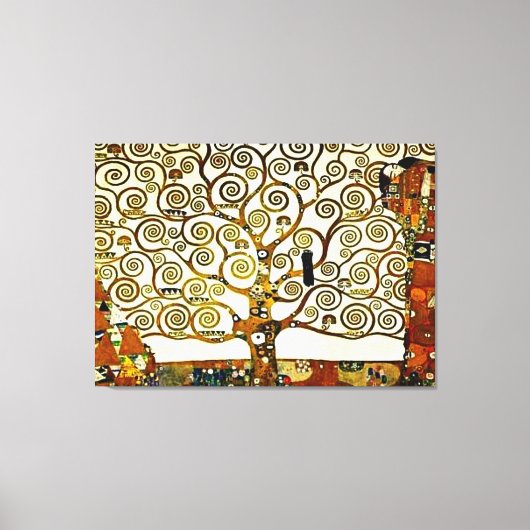 Klimt - De Boom des Levens, Stoclet-fries Canvas Afdruk (Voorkant)