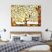 Klimt - De Boom des Levens, Stoclet-fries Canvas Afdruk (Insitu (Slaapkamer))