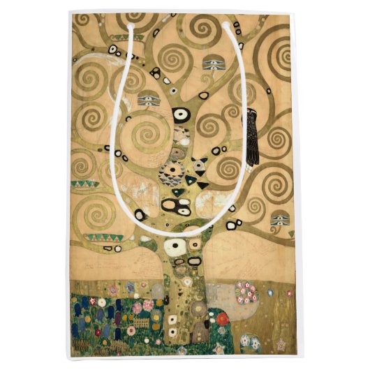 Klimt - De Boom van het Leven Magnetische Kaart Medium Cadeauzakje (Voorkant)