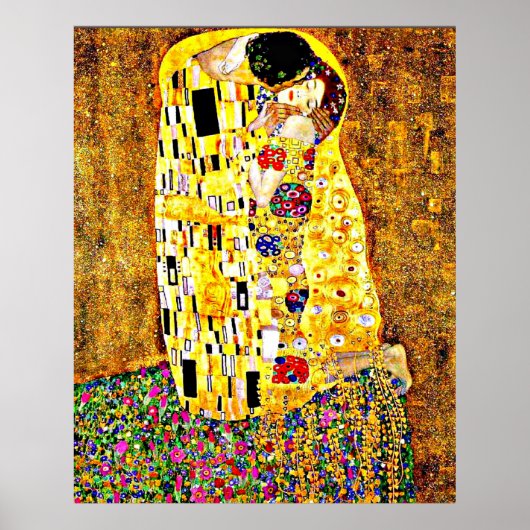 Klimt - De Kiss (volledige lengte) fijne kunst Poster (Voorkant)