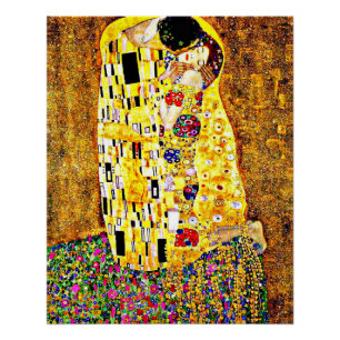 Klimt - De Kiss (volledige lengte) fijne kunst Poster