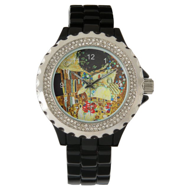 Klimt: De Kiss Wrist Watch Horloge (Voorkant)