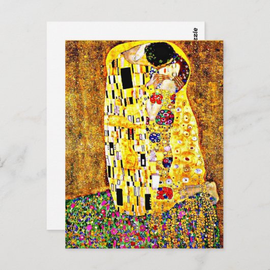 Klimt - De kus, beroemd schilderij, Briefkaart (Voorkant / Achterkant)