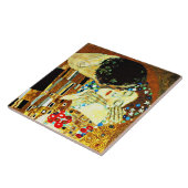 Klimt: De Kus, beroemd schilderij, Tegeltje (Zijkant)