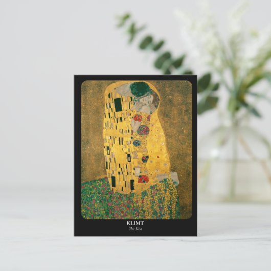 KLIMT / De Kus Briefkaart (Staand voorkant)