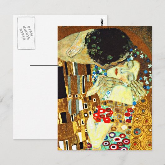 Klimt - De kus Briefkaart (Voorkant / Achterkant)