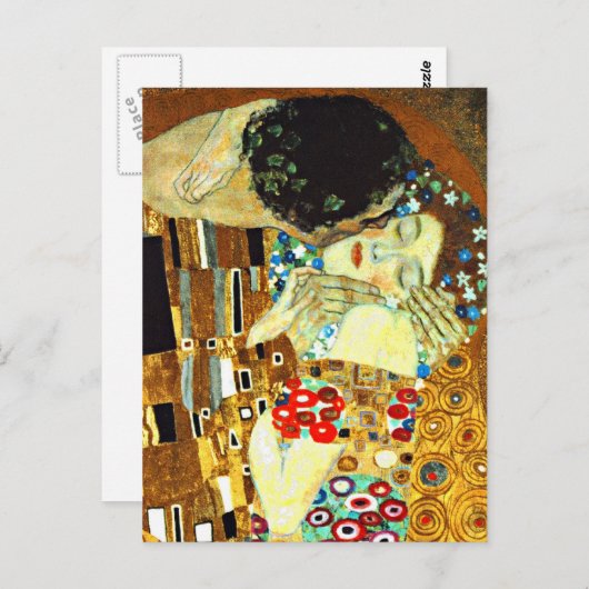 Klimt - De kus Briefkaart (Voorkant / Achterkant)