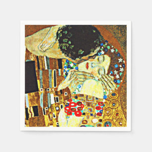 Klimt - De Kus, Close-up Servet