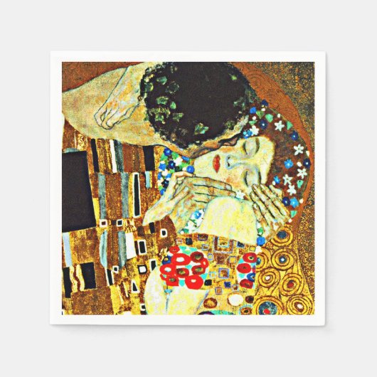 Klimt - De Kus, Close-up Servet (Voorkant)
