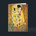 Klimt - De kus Kaart<br><div class="desc">De Kus,  beroemd schilderij van de Oostenrijkse kunstenaar Gustav Klimt</div>