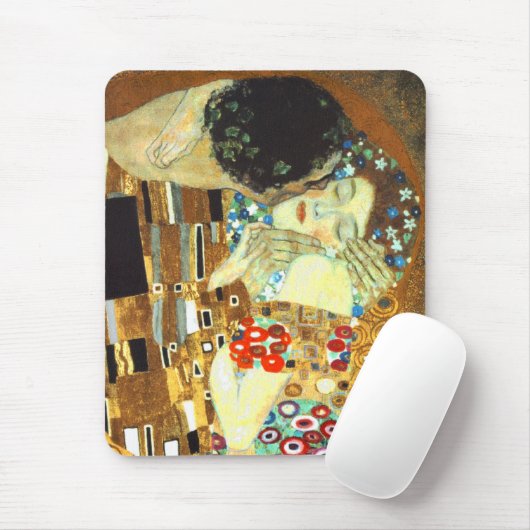 Klimt: De kus Muismat (Met muis)