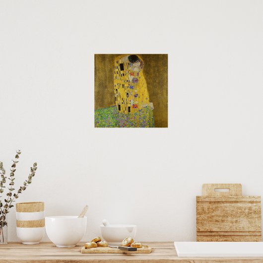 Klimt - De kus Poster (Keuken)