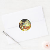 Klimt - De Kus Ronde Sticker (Envelop)