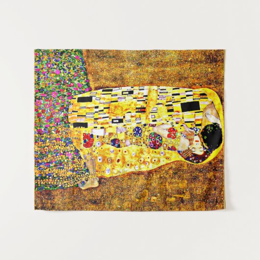 Klimt - De Kus Wandkleed (Voorkant (horizontaal))