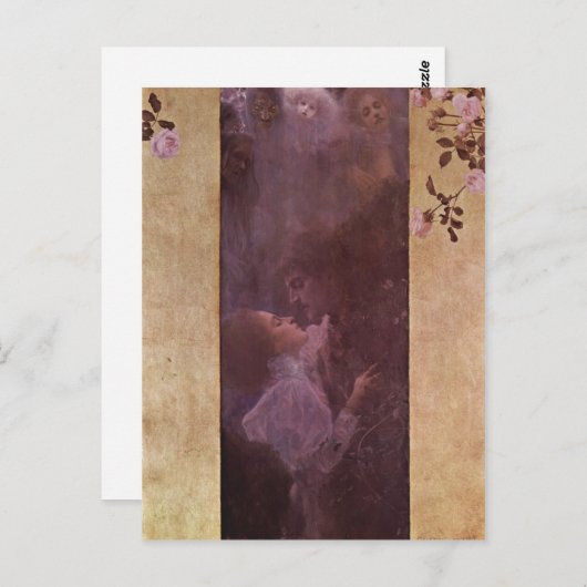 Klimt, de Techniek van Gustav Die Liebe 1895? l Briefkaart (Voorkant / Achterkant)
