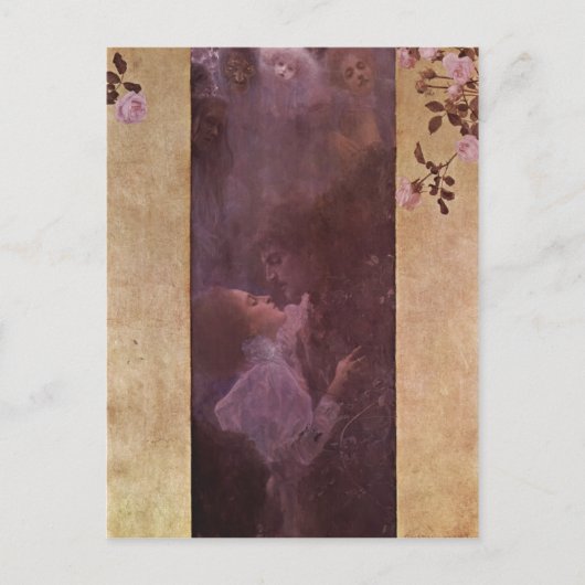 Klimt, de Techniek van Gustav Die Liebe 1895? l Briefkaart (Voorkant)